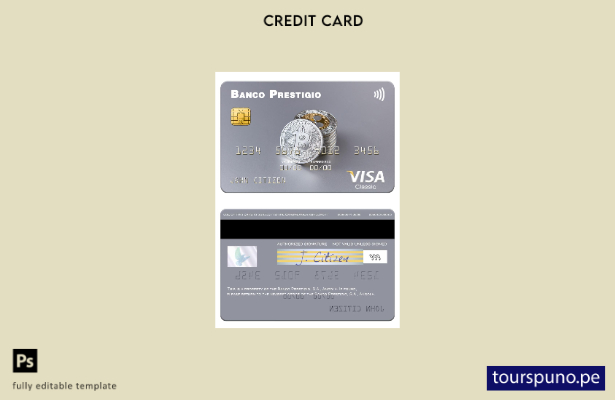 lista para imprimir plantilla de tarjeta visa Angola Banco Prestigio, S.A.